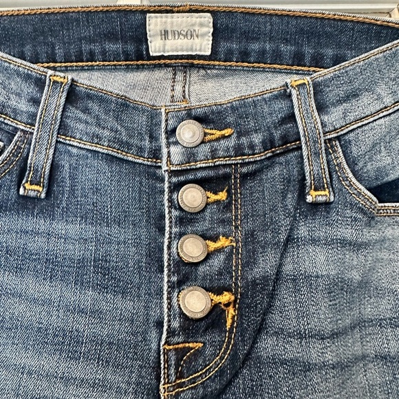 Hudson Jeans Ciara Super Skinny Exposed Button Low Rise Size 25 NWT $198 MSRP - Picture 5 of 14
